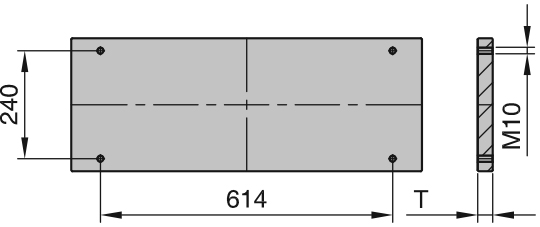 L55 Плита толкателей 396X696, схема