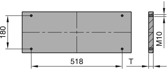 L55 Плита толкателей 296X596, схема