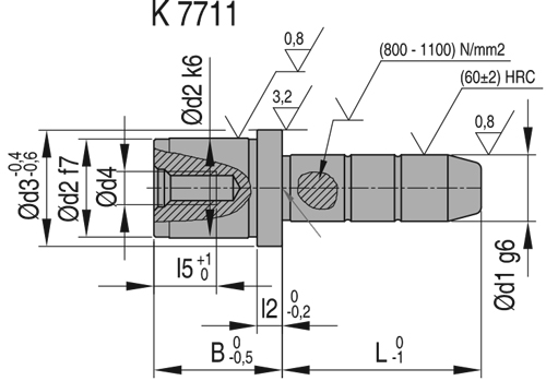 Комплект втулки и колонки K7711 + K7616 , схема