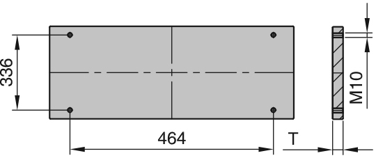 L55 Плита толкателей 496X546, схема