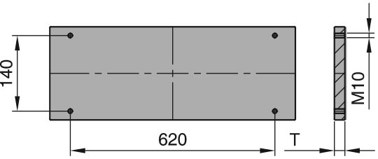 L55 Плита толкателей 296X696, схема