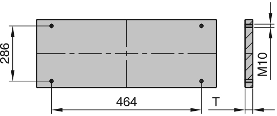 L55 Плита толкателей 446X546, схема
