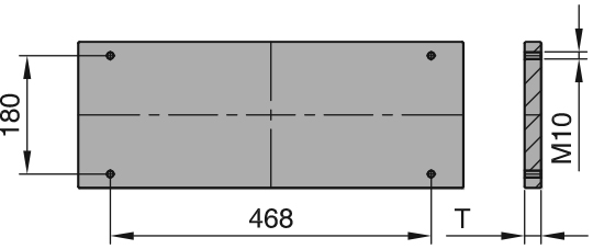 L55 Плита толкателей 296X546, схема