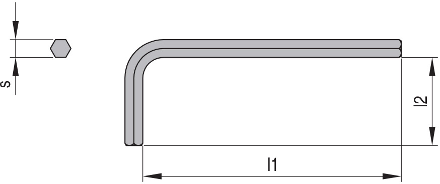 Шестигранный удлинённый торцовой ключ, хромированный - SE630, схема