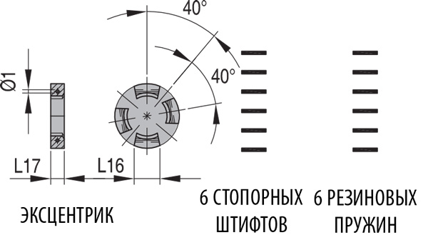 Запасной комплект кулачковых контактов DKL62, схема