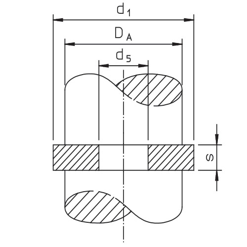 Шайба для эластомерных пружин WZ8025, схема