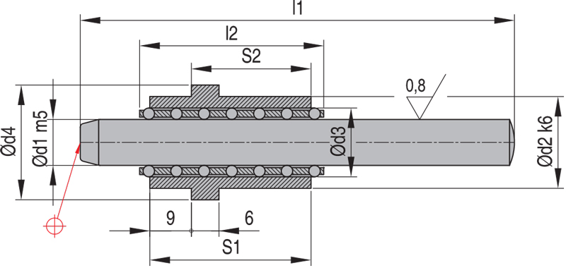 Комплект колонки, втулки и сепаратора - K7580, схема