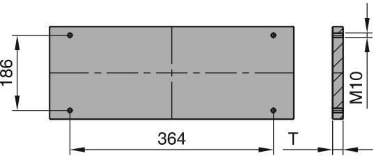 L55 Плита толкателей 346X446, схема