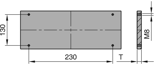 L55 Плита толкателей 246X296, схема