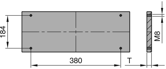 L55 Плита толкателей 296X446, схема