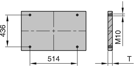 L55 Плита толкателей 596X596, схема