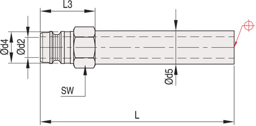 Удлинительный штуцер - ST15, схема